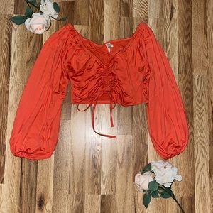 Ninexis Long Sleeve Cropped Top